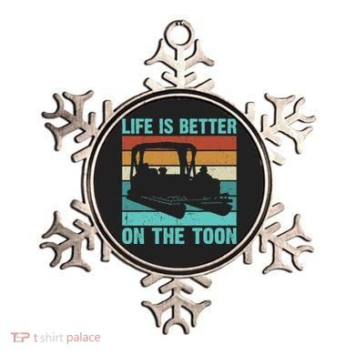Pontoon Boat Boating Fathers Gift Life Is Better On The Toon Ornament