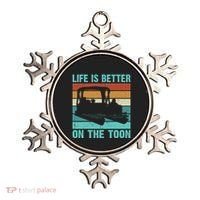 Pontoon Boat Boating Fathers Gift Life Is Better On The Toon Ornament thumb 0
