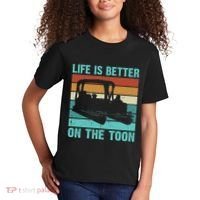 Pontoon Boat Boating Fathers Gift Life Is Better On The Toon Kids T-Shirt thumb 2