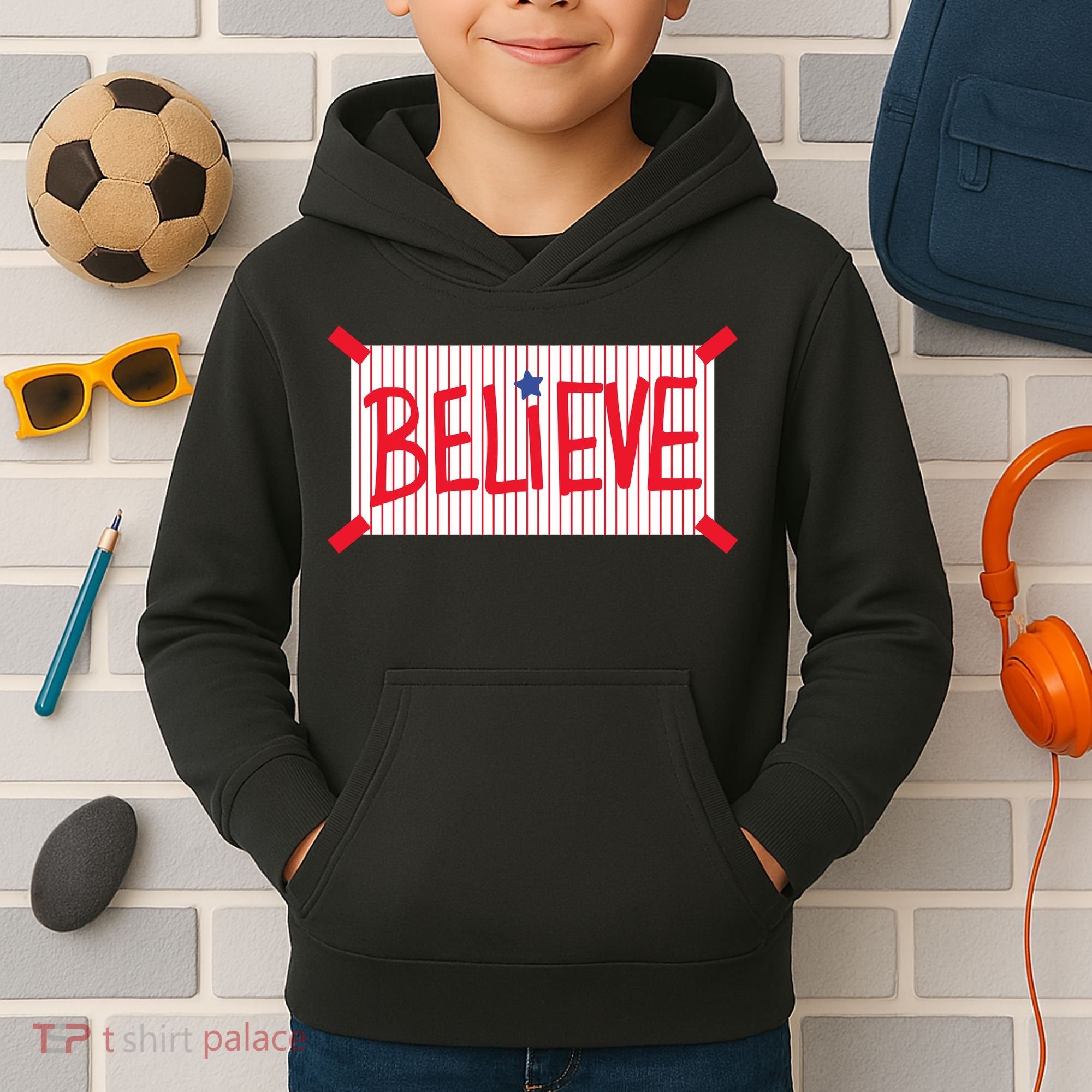 Philadelphia Baseball Believe Kids Hoodie