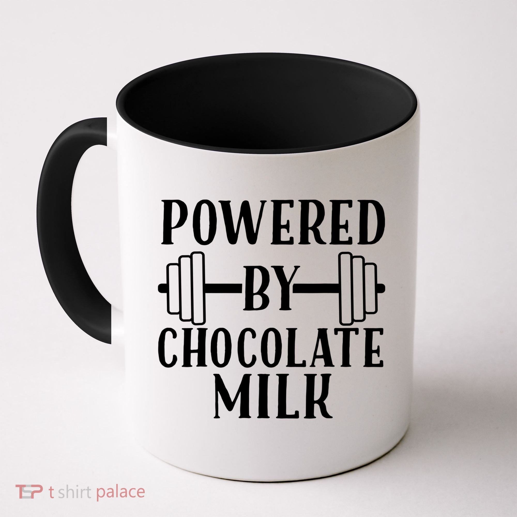 Powered By Chocolate Milk Gift Funny Weight Lifting Gift Coffee Mug