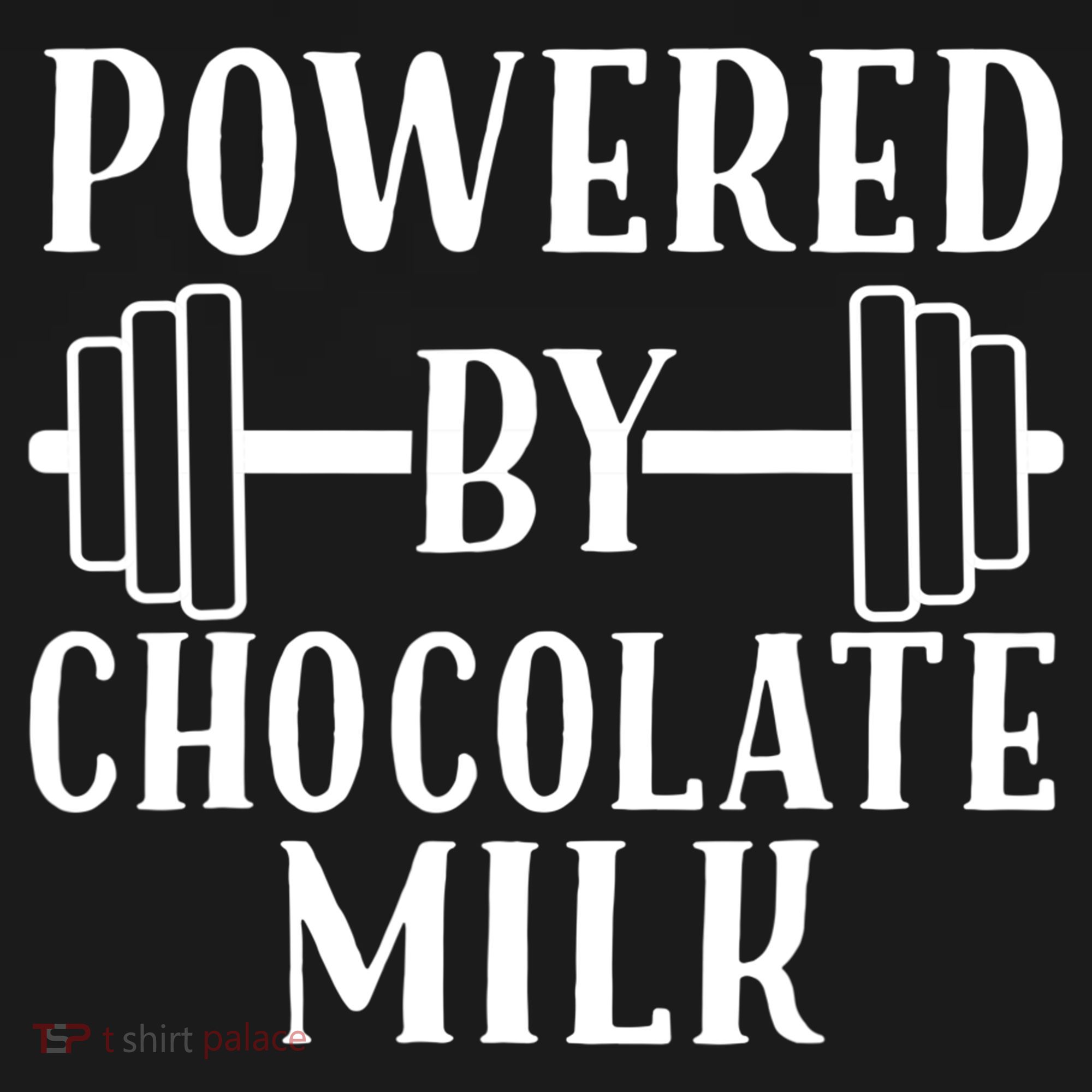 Powered By Chocolate Milk Gift Funny Weight Lifting Gift Coaster