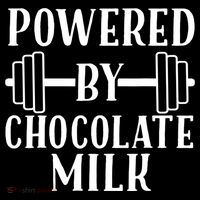 Powered By Chocolate Milk Gift Funny Weight Lifting Gift Women's Hoodie thumb 2