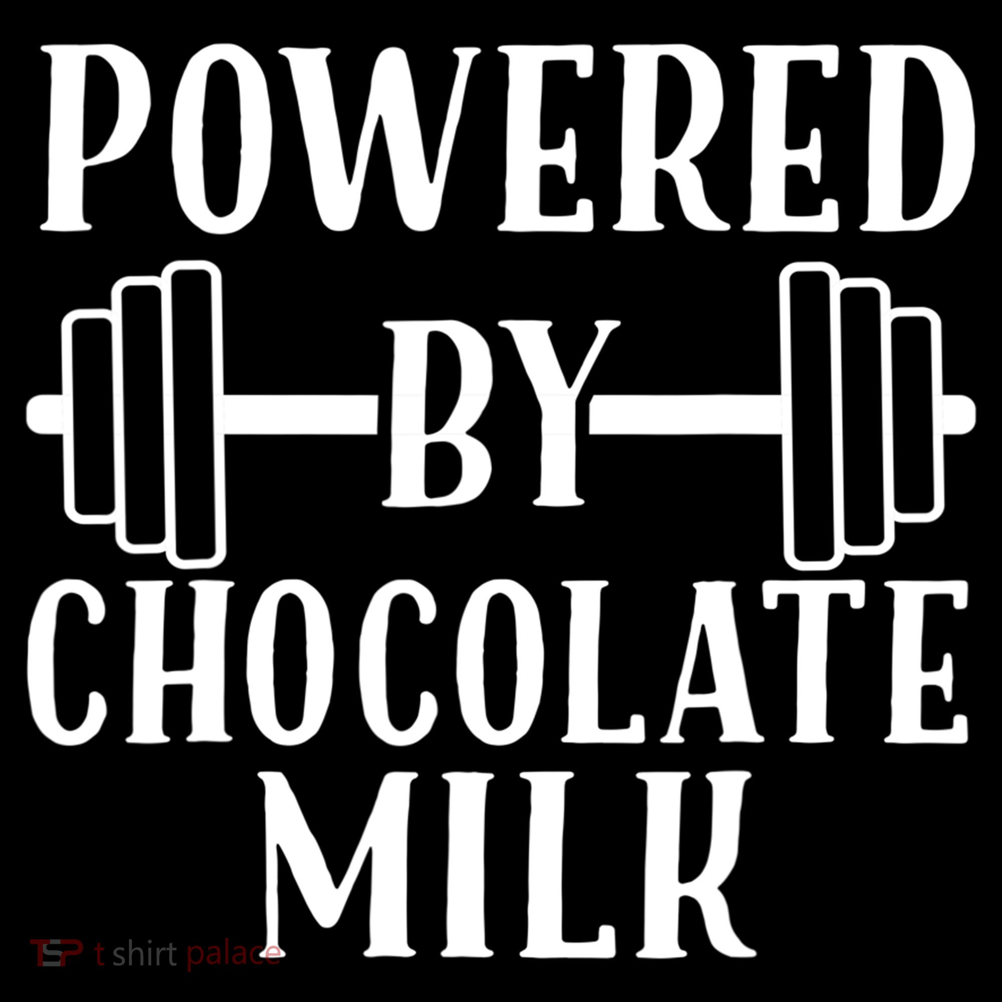 Powered By Chocolate Milk Gift Funny Weight Lifting Gift Women's Hoodie