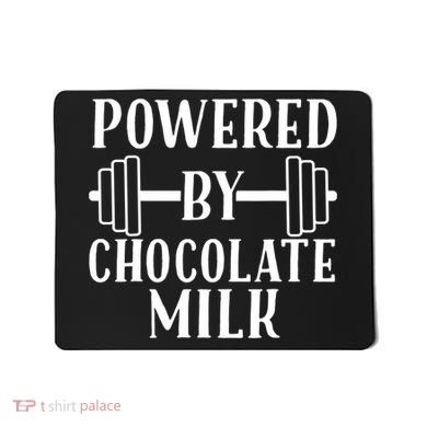 Powered By Chocolate Milk Gift Funny Weight Lifting Gift Mousepad