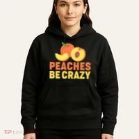 Peaches Be Crazy Funny Peach Pun Fruit Georgia Iced Tea Hoodie thumb 5