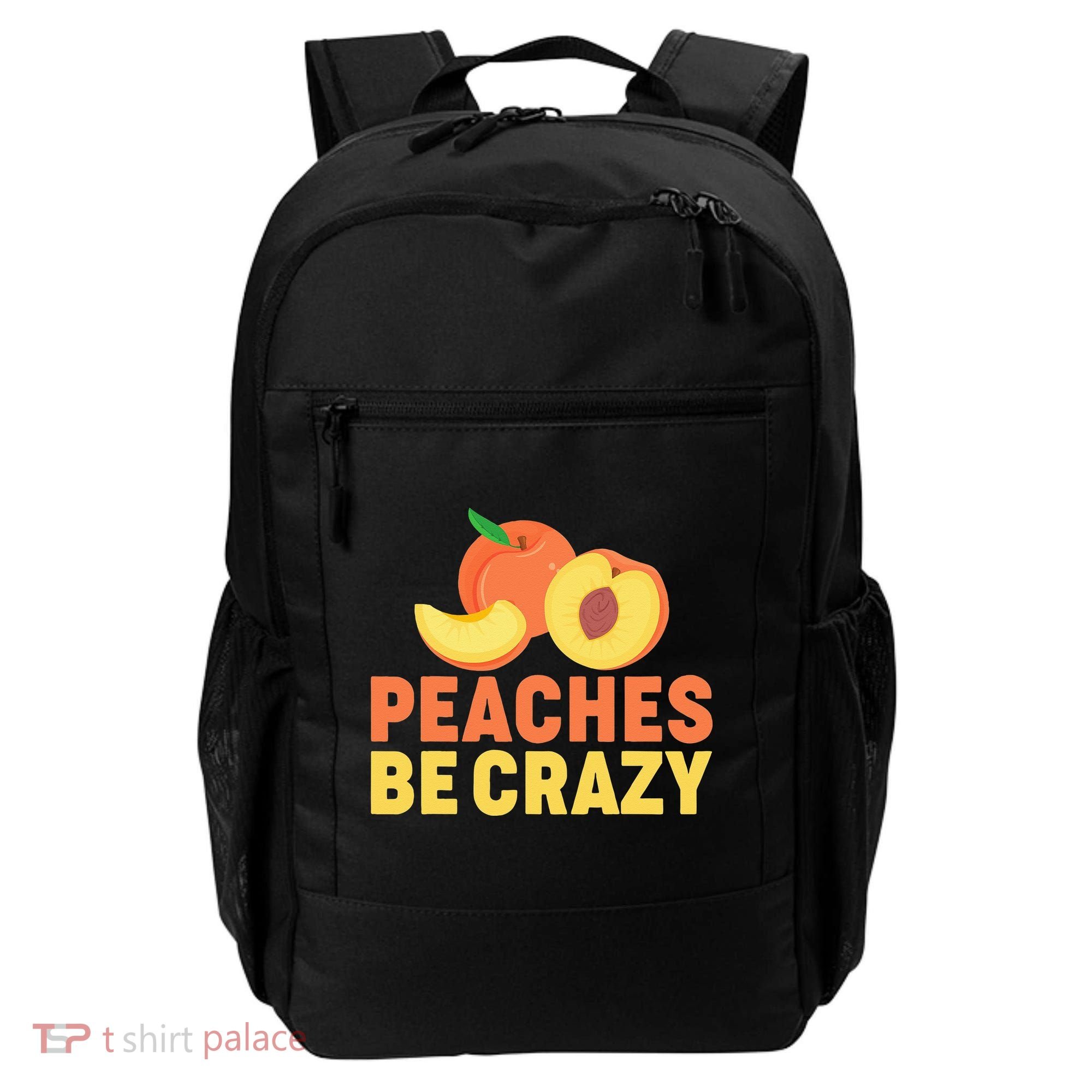 Peaches Be Crazy Funny Peach Pun Fruit Georgia Iced Tea Backpack