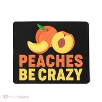 Peaches Be Crazy Funny Peach Pun Fruit Georgia Iced Tea Mousepad thumb 0