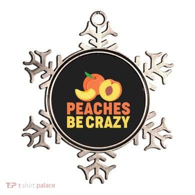 Peaches Be Crazy Funny Peach Pun Fruit Georgia Iced Tea Ornament