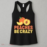 Peaches Be Crazy Funny Peach Pun Fruit Georgia Iced Tea Women's Tank Top thumb 3