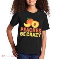 Peaches Be Crazy Funny Peach Pun Fruit Georgia Iced Tea Kids T-Shirt thumb 2
