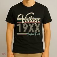 Personalize Birthday Custom Year Retro Vintage T-Shirt thumb 3