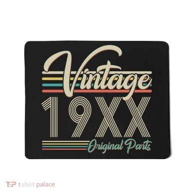 Personalize Birthday Custom Year Retro Vintage Mousepad
