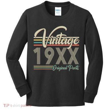 Personalize Birthday Custom Year Retro Vintage Kids Long Sleeve Shirt