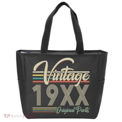 Personalize Birthday Custom Year Retro Vintage Tote Bag
