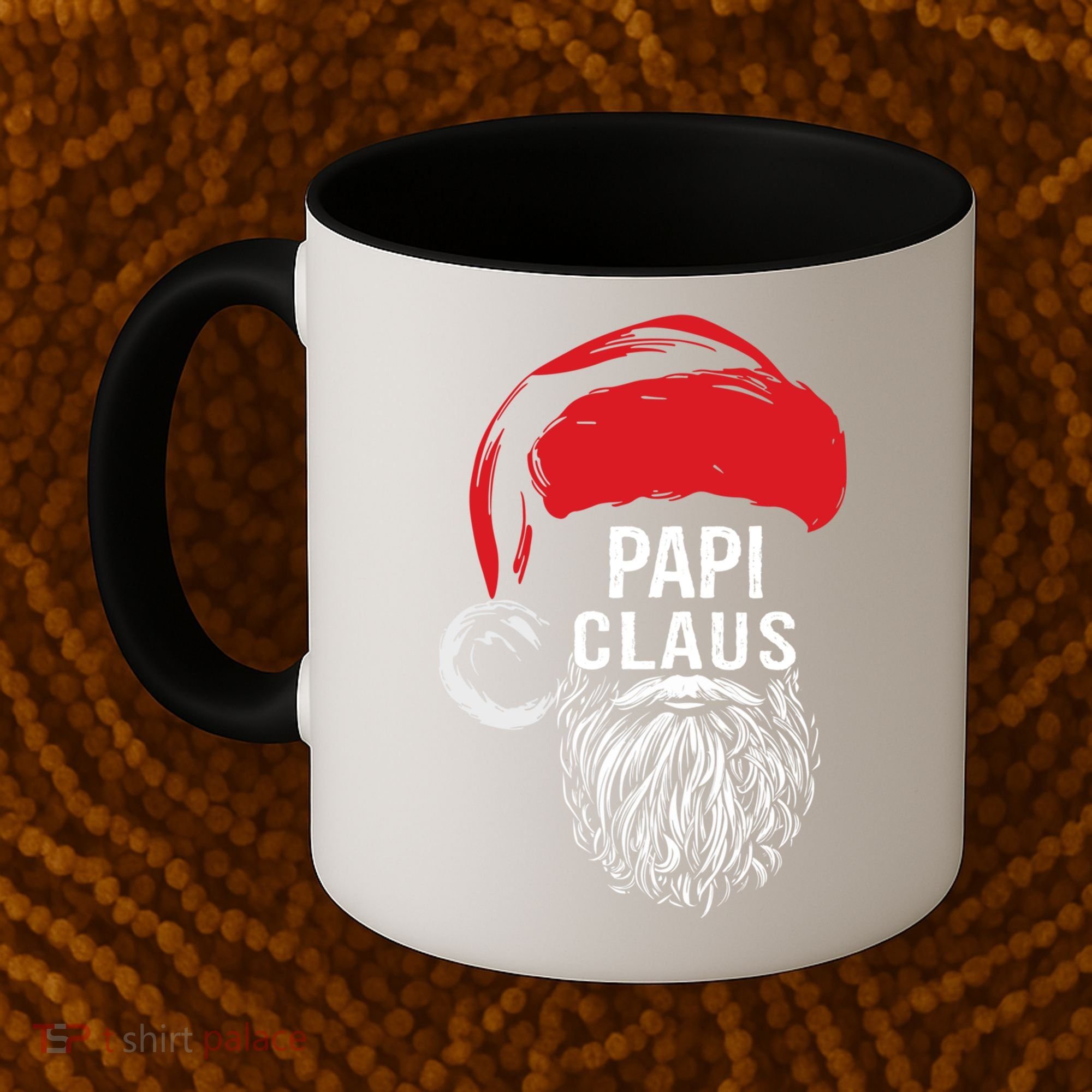 Papi Beard Christmas Santa Red Hat Xmas Cute Funny Gift Cool Gift Coffee Mug