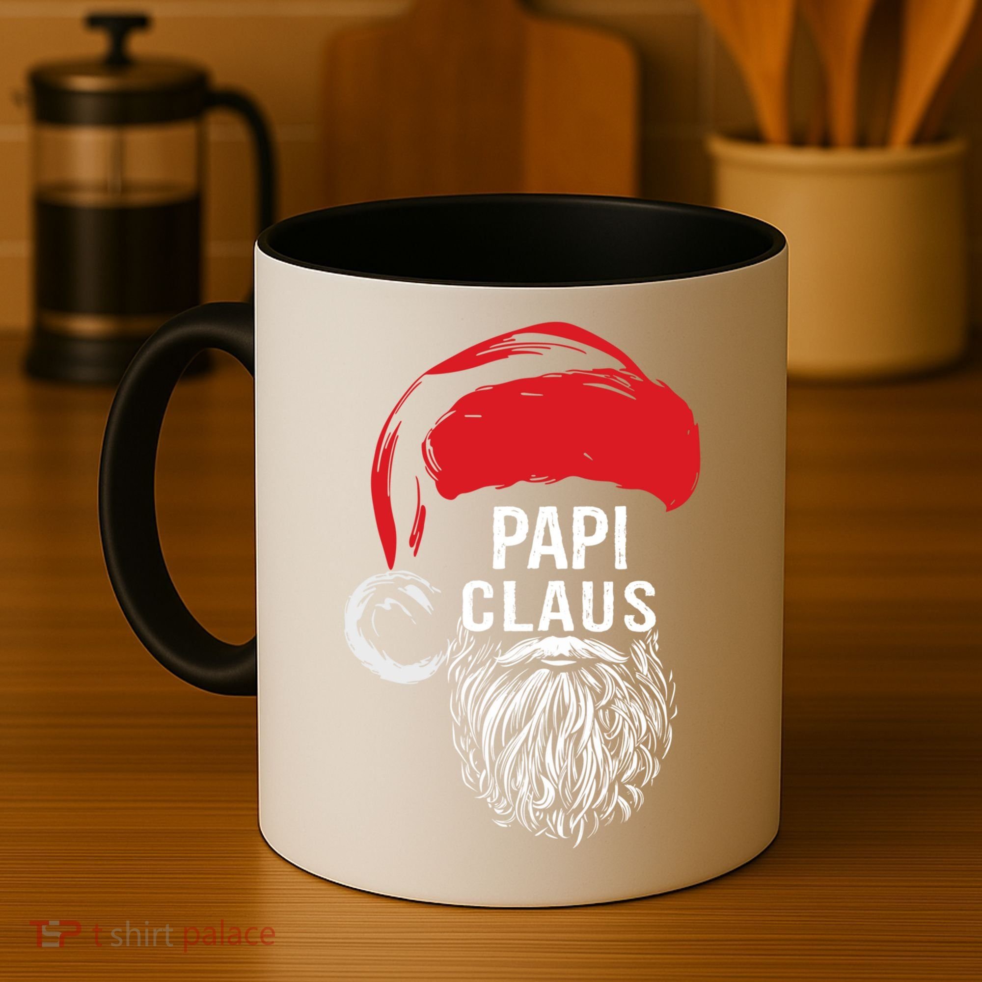 Papi Beard Christmas Santa Red Hat Xmas Cute Funny Gift Cool Gift Coffee Mug