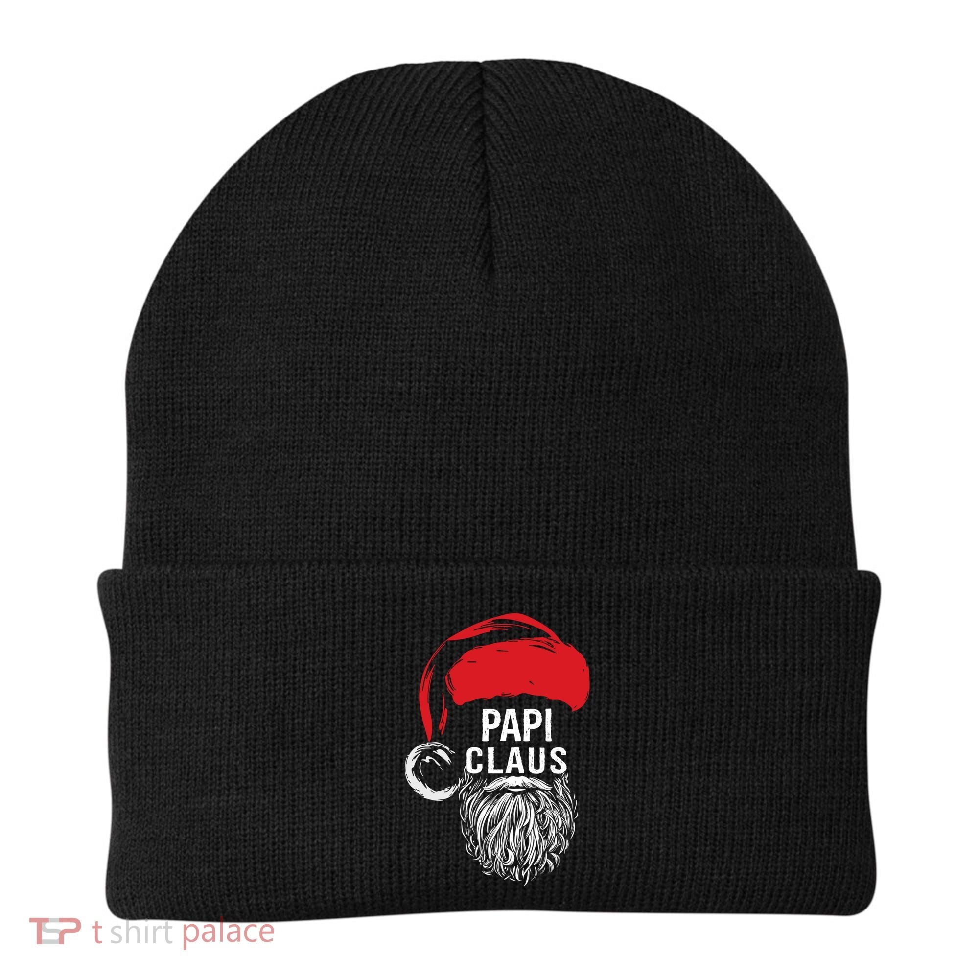 Papi Beard Christmas Santa Red Hat Xmas Cute Funny Gift Cool Gift Beanie
