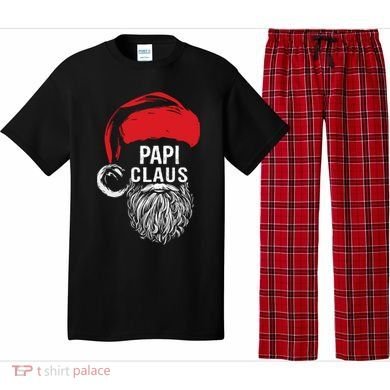 Papi Beard Christmas Santa Red Hat Xmas Cute Funny Gift Cool Gift Pajama Set