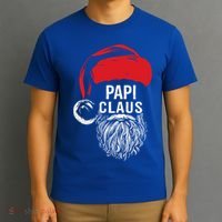Papi Beard Christmas Santa Red Hat Xmas Cute Funny Gift Cool Gift T-Shirt thumb 3
