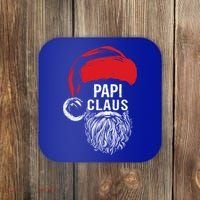 Papi Beard Christmas Santa Red Hat Xmas Cute Funny Gift Cool Gift Coaster thumb 0