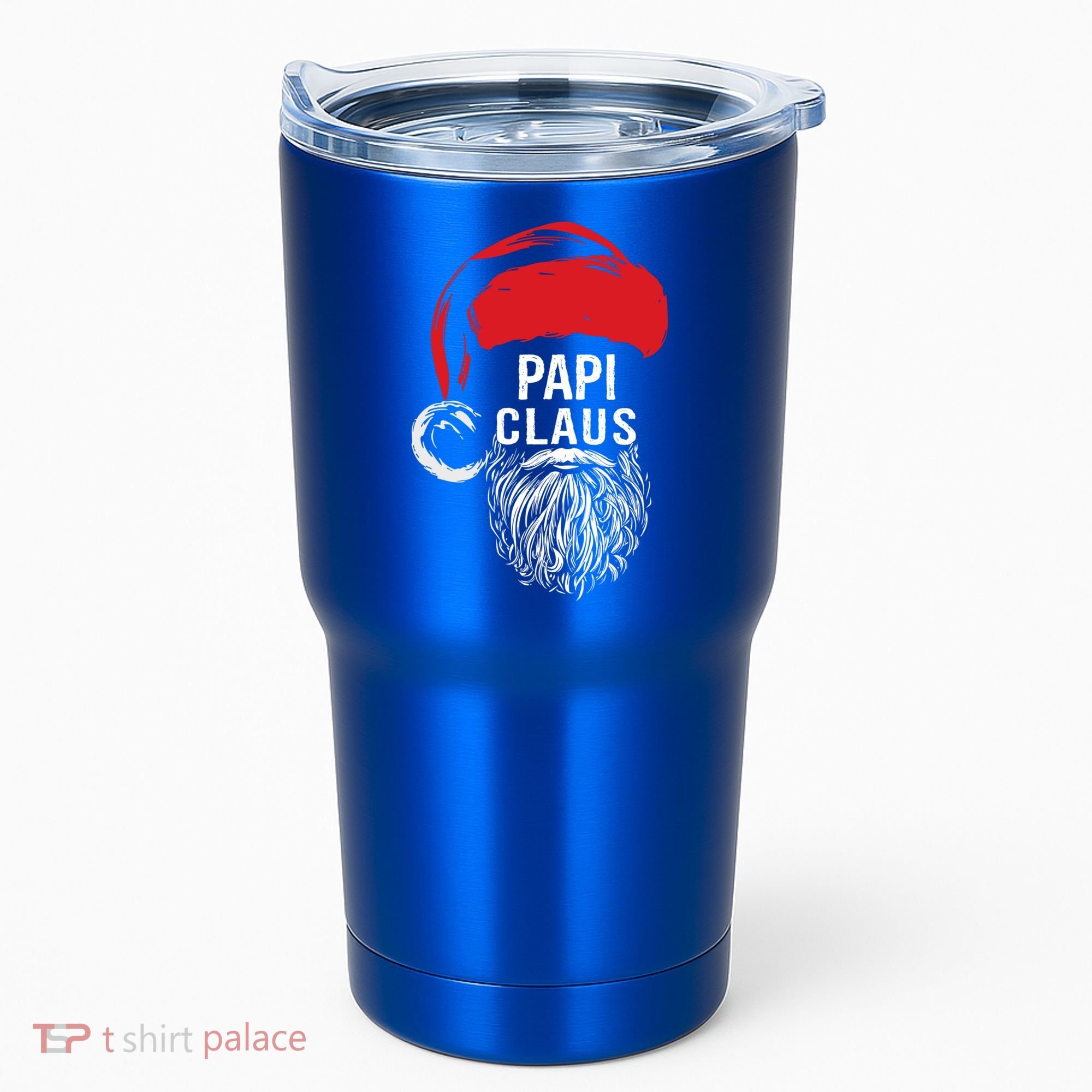 Papi Beard Christmas Santa Red Hat Xmas Cute Funny Gift Cool Gift Tumbler