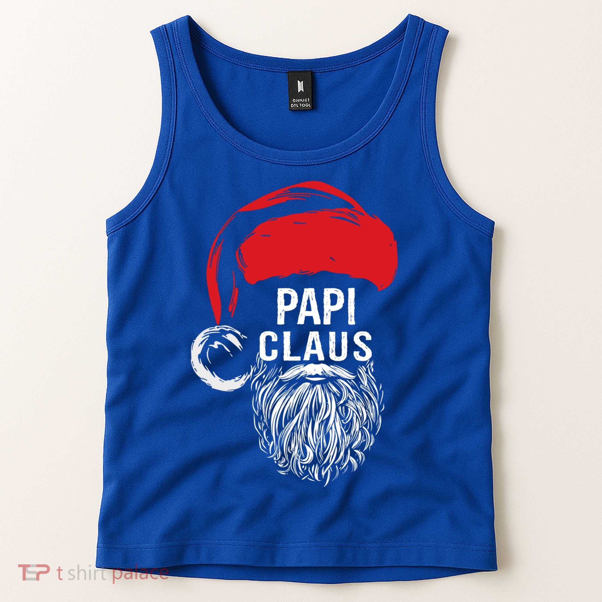 Papi Beard Christmas Santa Red Hat Xmas Cute Funny Gift Cool Gift Tank Top