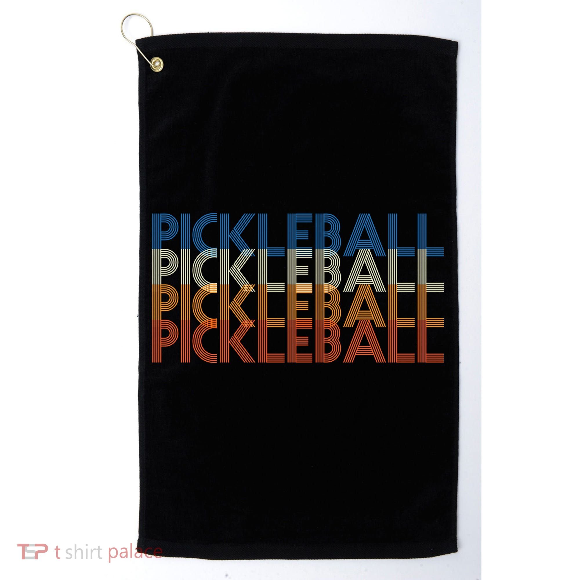 Pickle Ball Classic Retro Pickleball Golf Towel