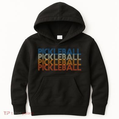Pickle Ball Classic Retro Pickleball Kids Hoodie