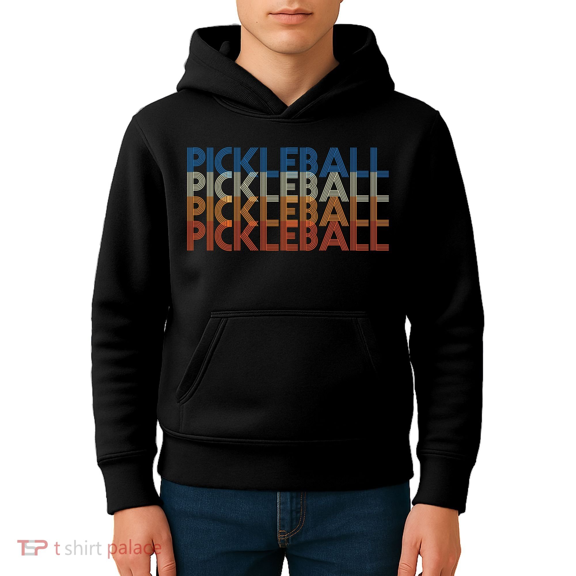 Pickle Ball Classic Retro Pickleball Kids Hoodie