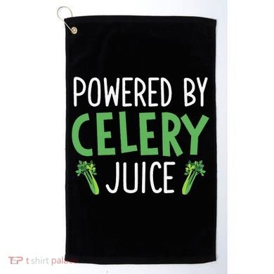Powered By Celery Juice Golf Towel