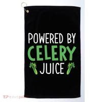 Powered By Celery Juice Golf Towel thumb 0