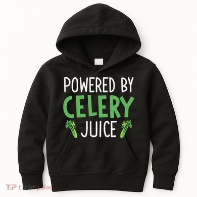 Powered By Celery Juice Kids Hoodie