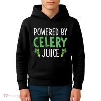Powered By Celery Juice Kids Hoodie thumb 4