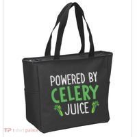 Powered By Celery Juice Tote Bag thumb 2