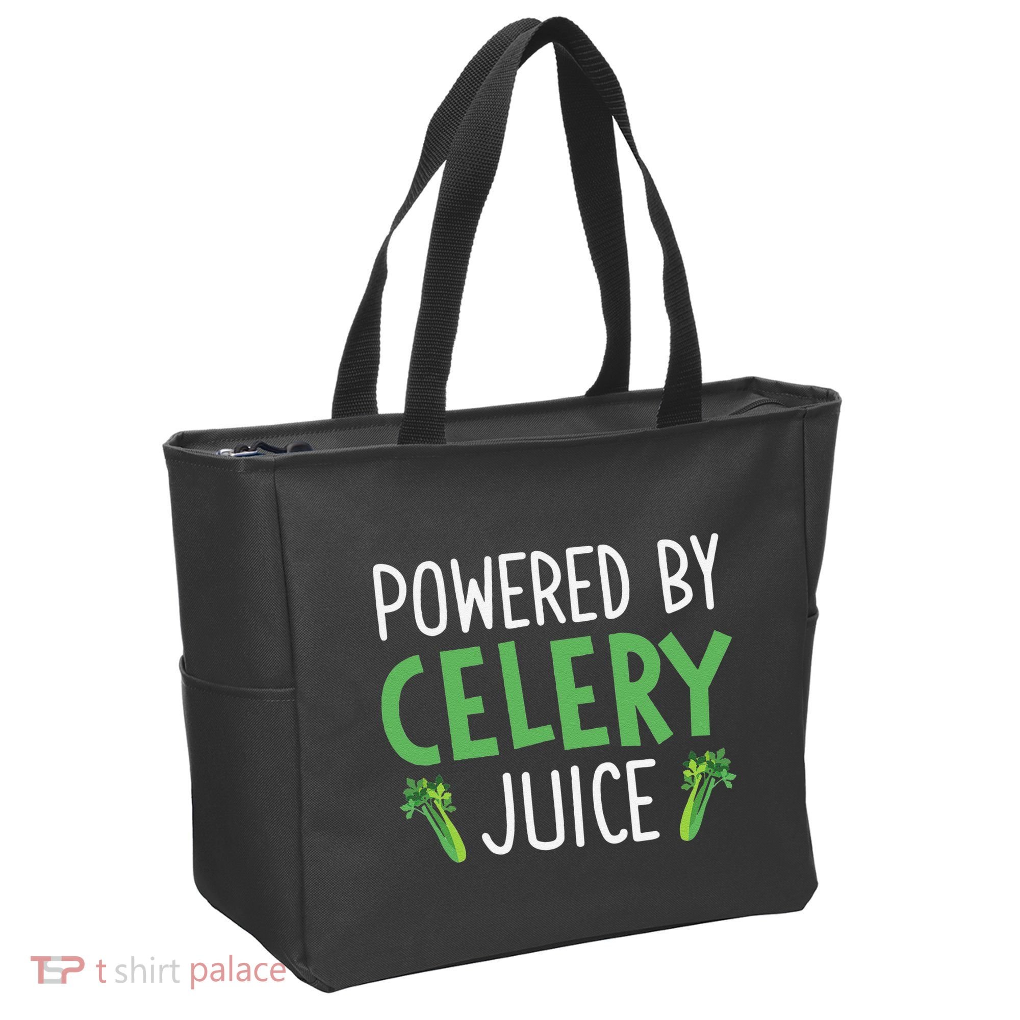 Powered By Celery Juice Tote Bag