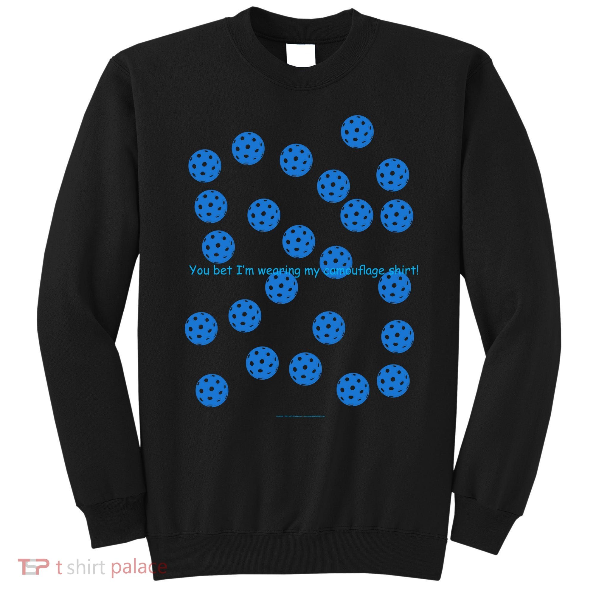 Pickleball Blue Camouflage Shirt Sweatshirt