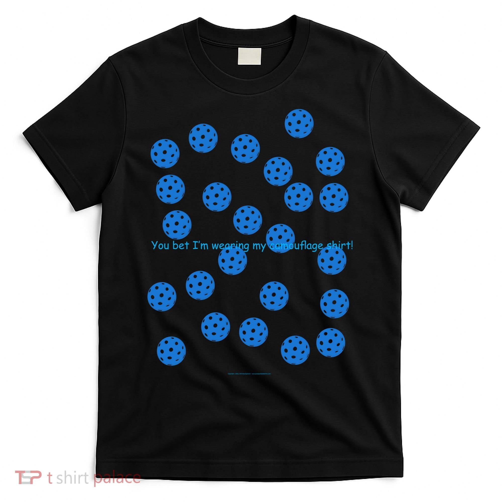 Pickleball Blue Camouflage Shirt T-Shirt