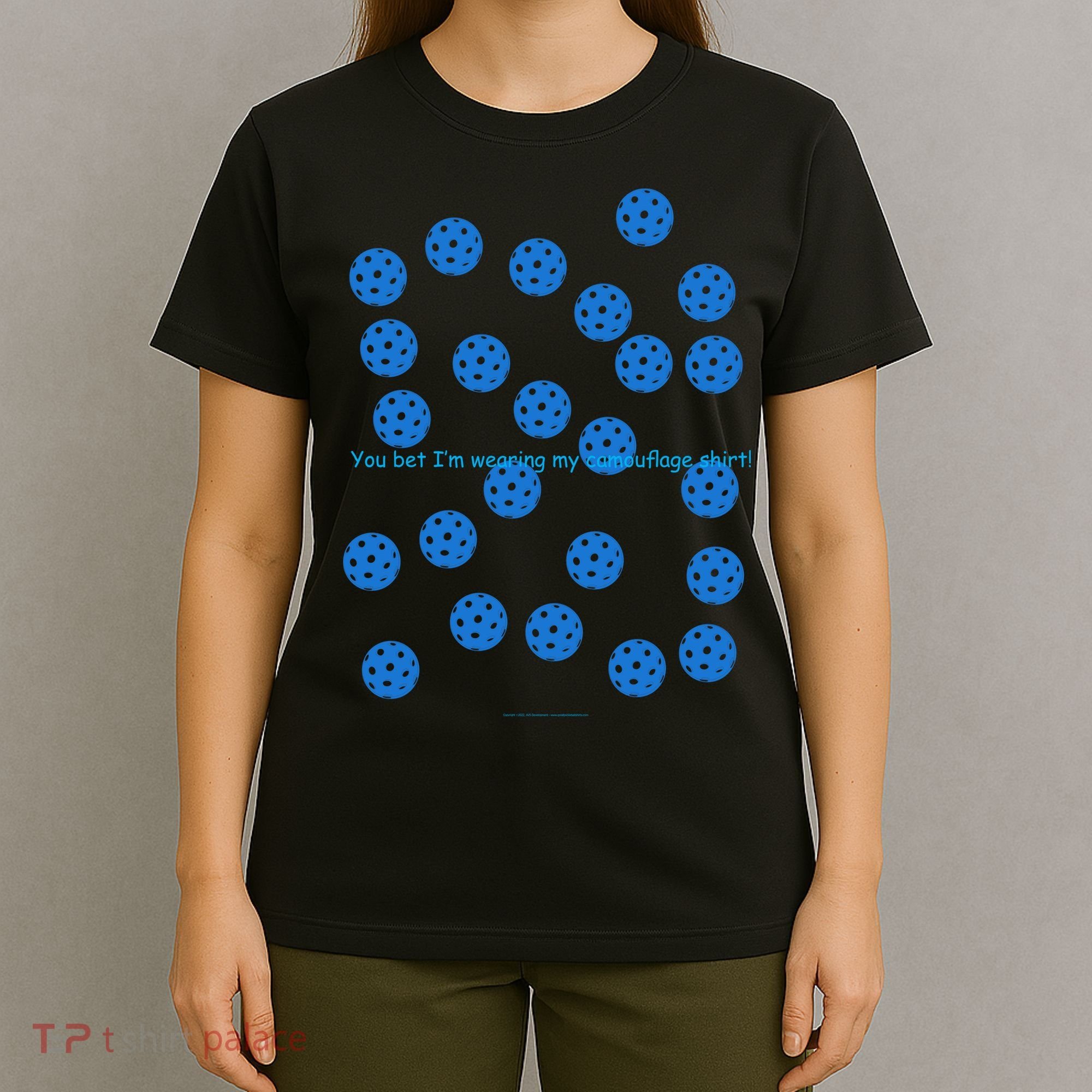 Pickleball Blue Camouflage Shirt T-Shirt