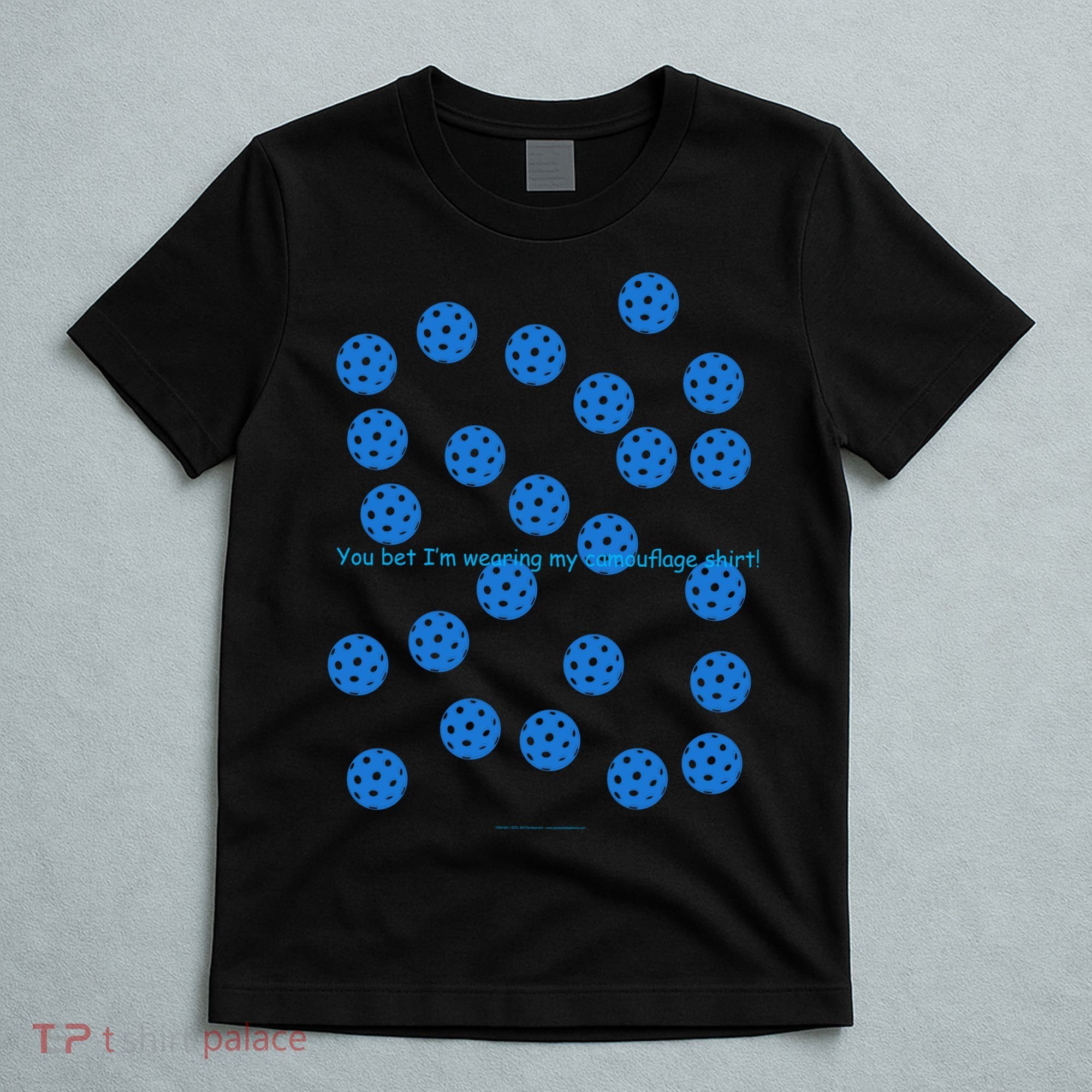 Pickleball Blue Camouflage Shirt T-Shirt