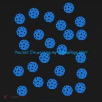 Pickleball Blue Camouflage Shirt Mousepad thumb 1