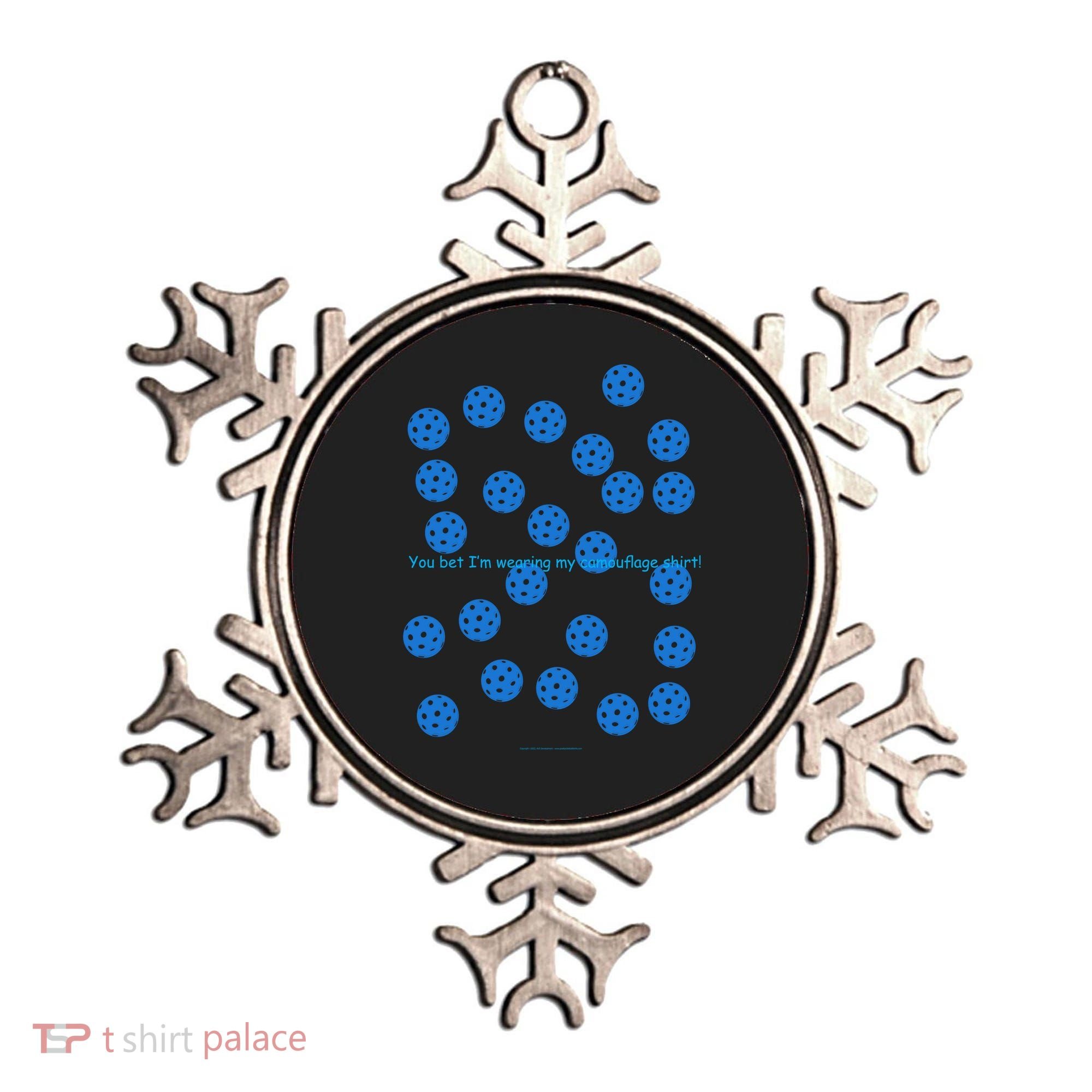 Pickleball Blue Camouflage Shirt Ornament