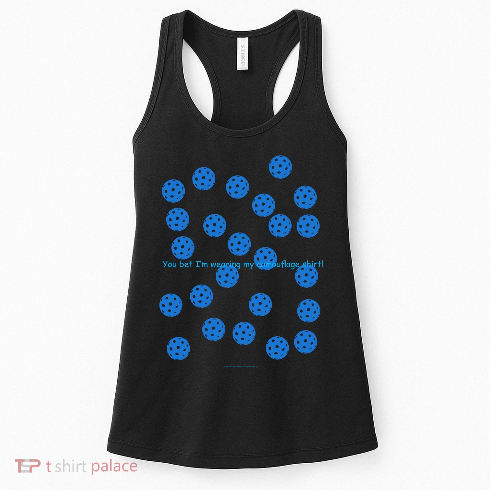 Pickleball Blue Camouflage Shirt Women's Tank Top