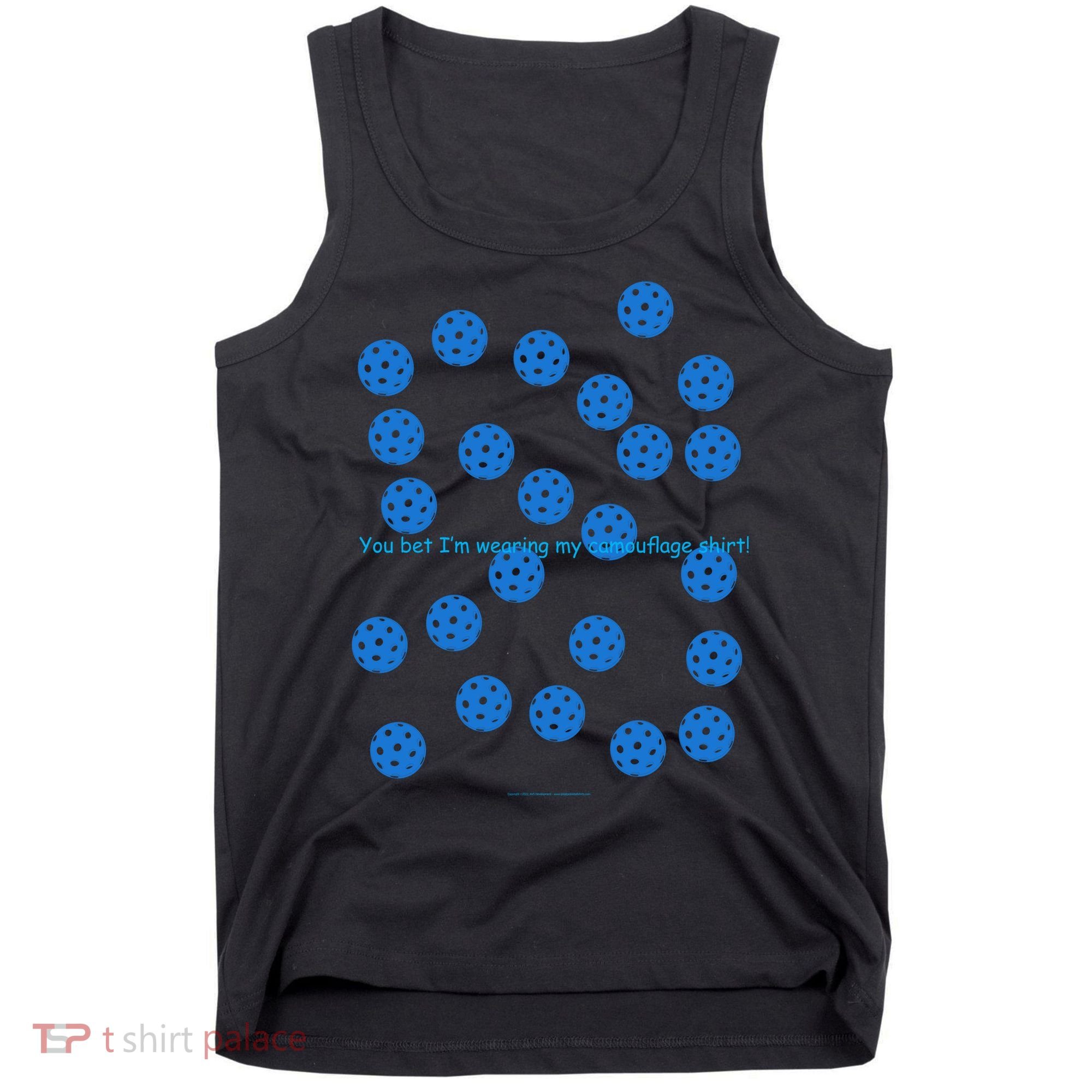 Pickleball Blue Camouflage Shirt Tank Top
