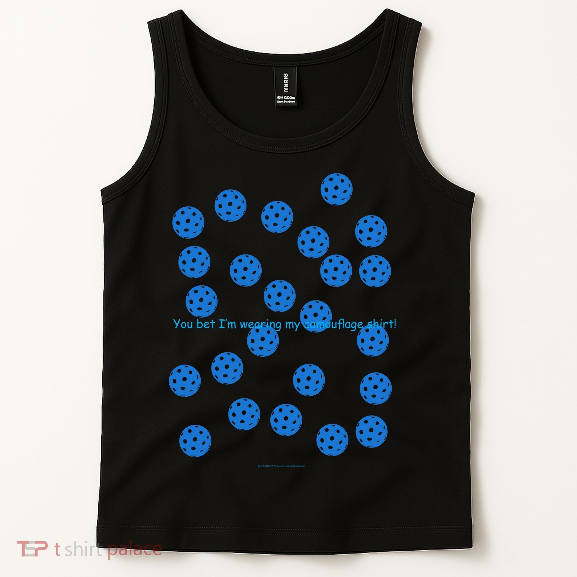 Pickleball Blue Camouflage Shirt Tank Top