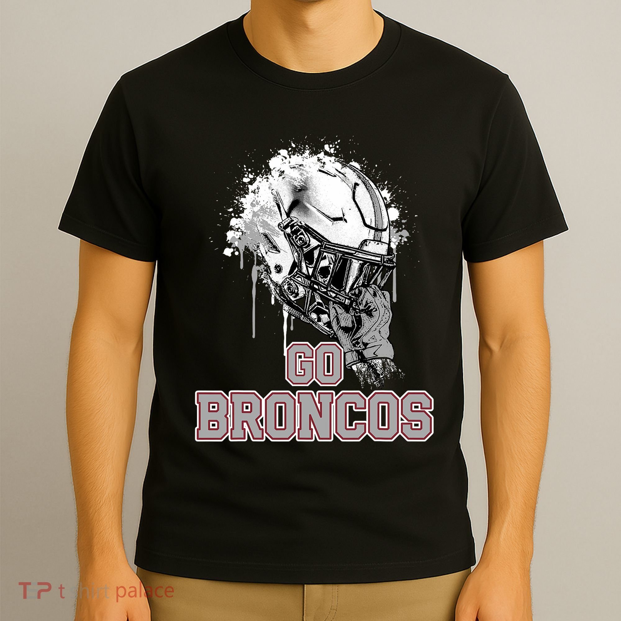 Palm Beach Central Broncos Rising Helmet Go T-Shirt
