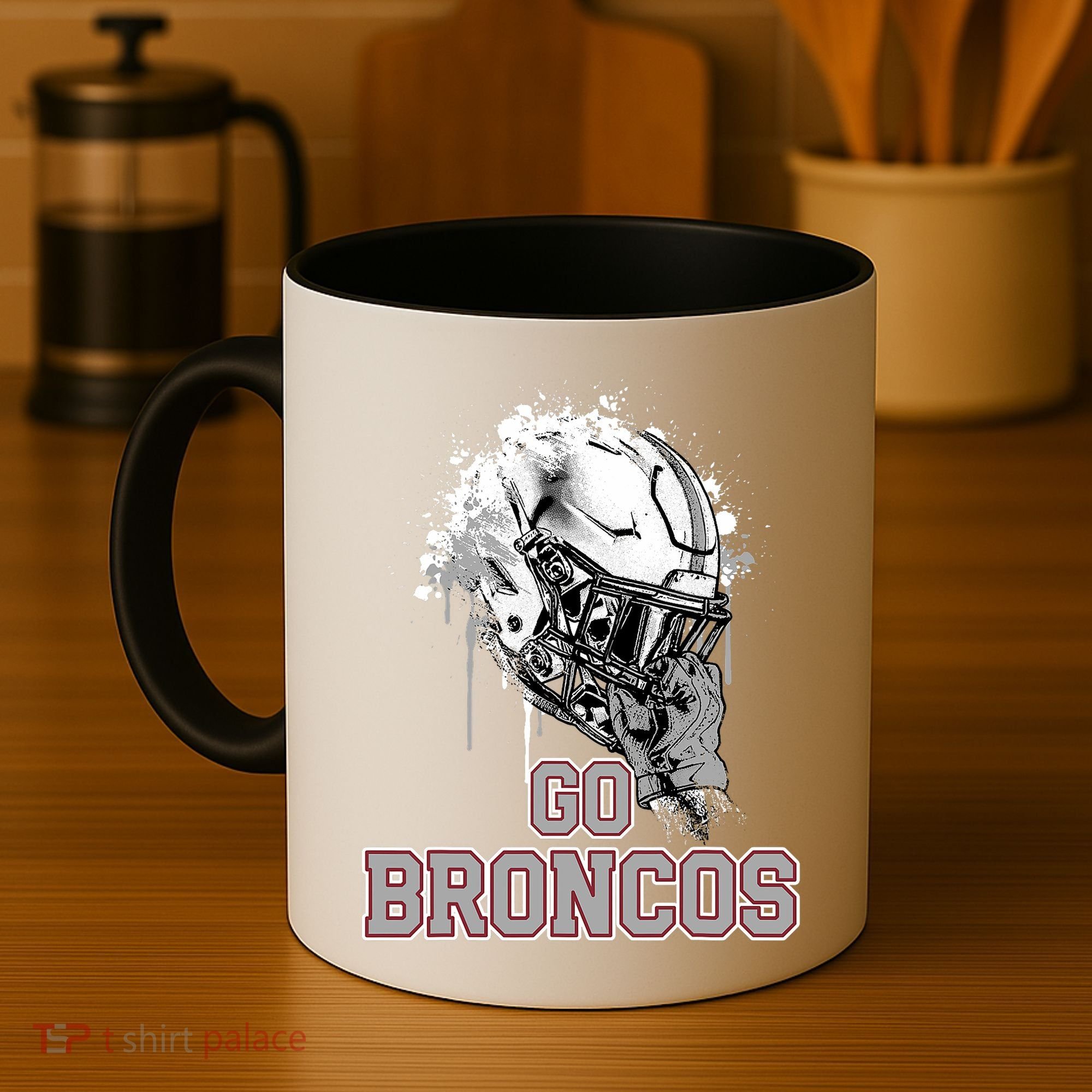 Palm Beach Central Broncos Rising Helmet Go Coffee Mug