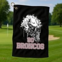 Palm Beach Central Broncos Rising Helmet Go Golf Towel thumb 1