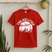 Philadelphia Baseball City Skyline Vintage T-Shirt thumb 2