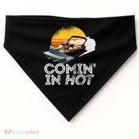 Pontoon Boat Comin In Hot Funny Boating Lake For Dad USA-Made Doggie Bandana thumb 0